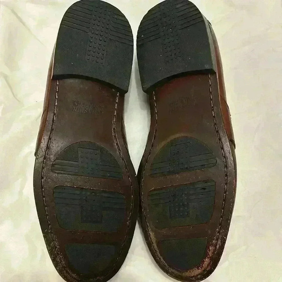 Johnston & Murphy Fringe Tassel Loafer Shoes Leather Woven Basket Weave Mens 9M - Picture 4 of 5